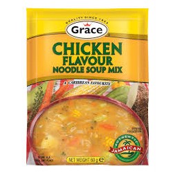 Grace Chicken Flavour Noodle Soup Mix 60g (Pack of 12)